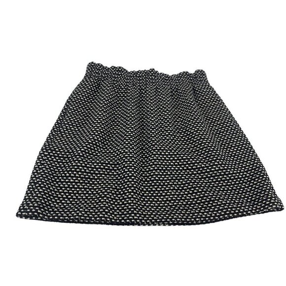 J. Crew Factory Jacquard Print Sidewalk Skirt Black and White Tweed Size 4 - Picture 1 of 10